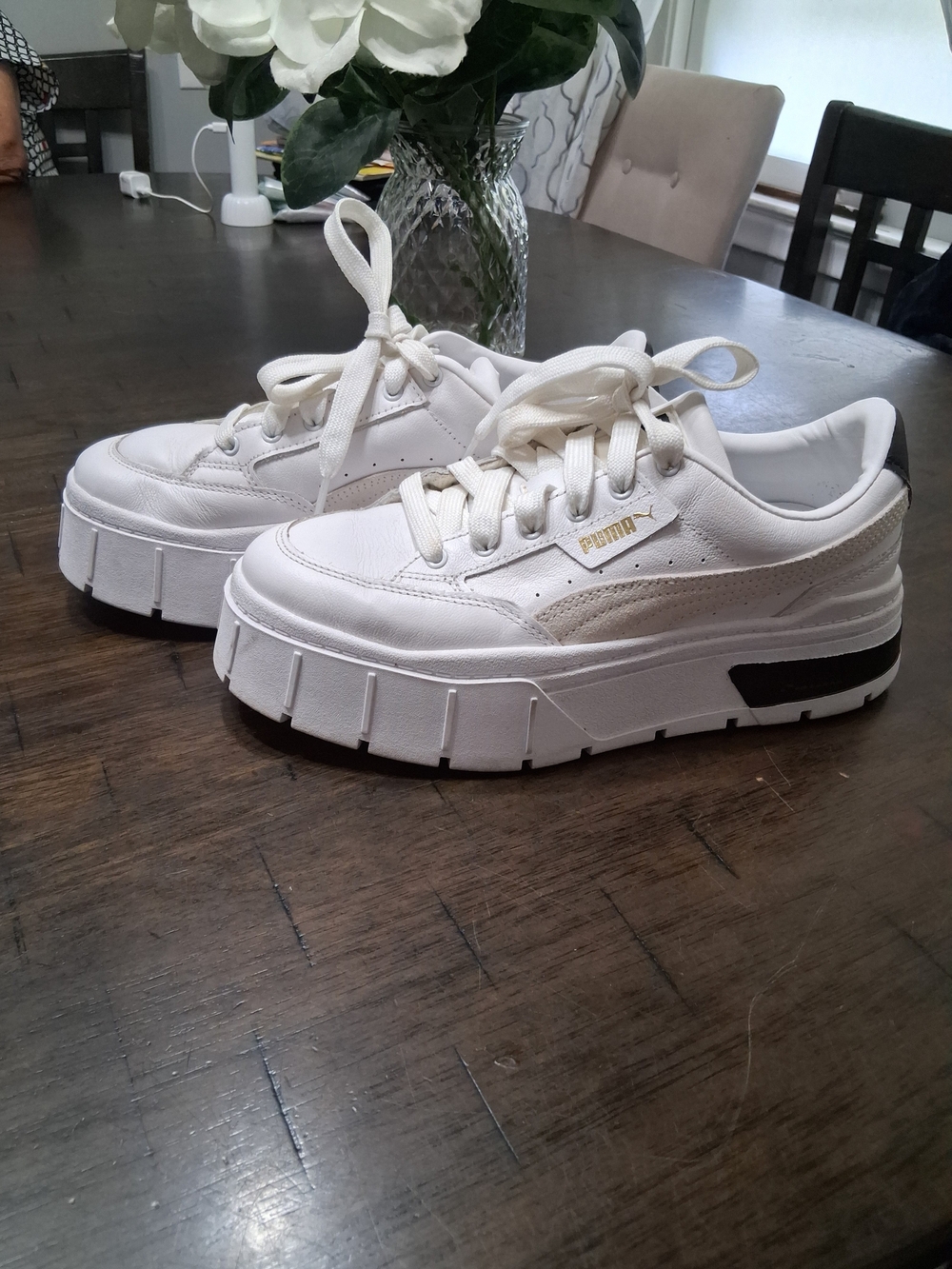 PUMA White Platform Sneakers